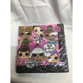 Unique  LOL Surprise Paper Luncheon Napkins, 6.5 in - 16ct  NEW