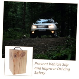 PACKOVE Heavy Duty Trailer Wheel Chock Wood and Rv Stabilizer for Travel Trailers Compact for Easy Storage Prevents Vehicle Slippage Compatible Various Truck