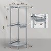 ELYKEN Corner Shower Caddy Standing, 3 Tier Rustproof Metal Shower