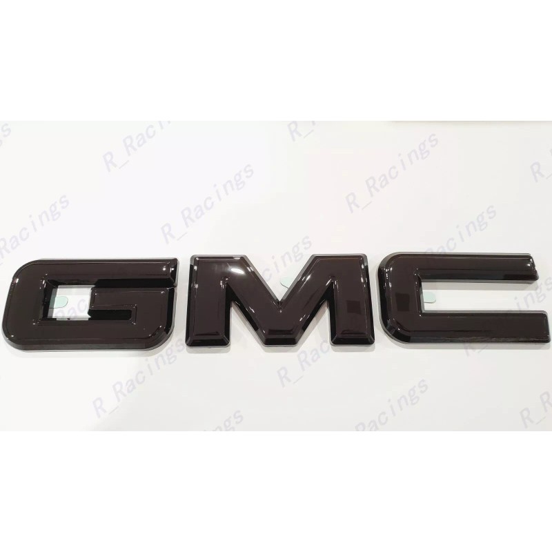 Auto Front & Rear Gloss Black Overlay Emblem 2019-2025 GMC