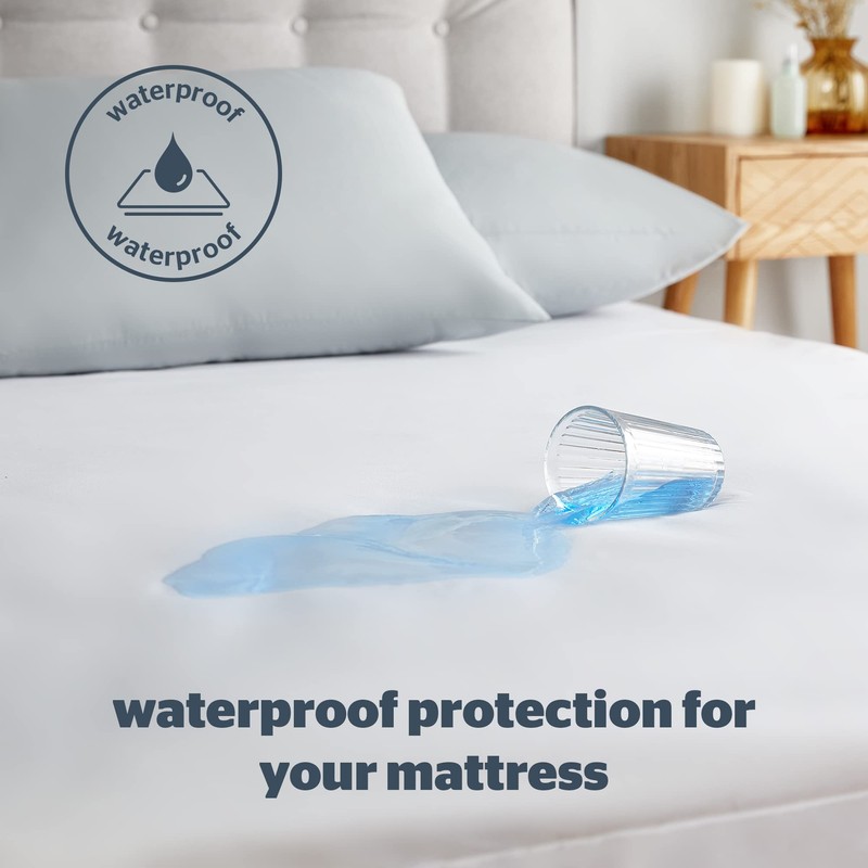 Silentnight Waterproof Mattress Protector – Deep 30cm Fitted Skirt and