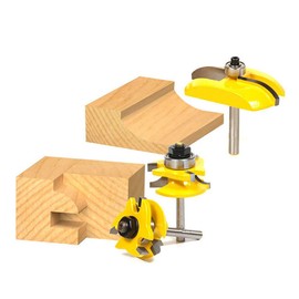 1/2/3 Piece Groove and Tongue Tongue and Groove Set Router Bit Set Woodworking Milling Wood Cutter Tool