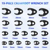 ZKTOOL 19PC 3/8” and 1/2” Drive Jumbo Crowfoot Flare Nut