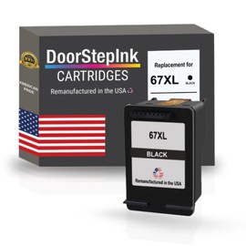 DoorStepInk 67XL Black Remanufactured Ink Cartridge Replacement for HP 67XL (3YM57AN) — Compatible with DeskJet 1255/2700/2755/4100/4155 Series — High Yield 1-Pack