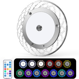 BlueFire Upgrade 600LM RV Lights Interior, RV Ceiling Dome Lights, 3 Color Temperatures,8 Multi-Color Side Light, Fixture with Dimmer Switch for Cabinet Camper Van Truck Boat (Multicolor-1 Pack)