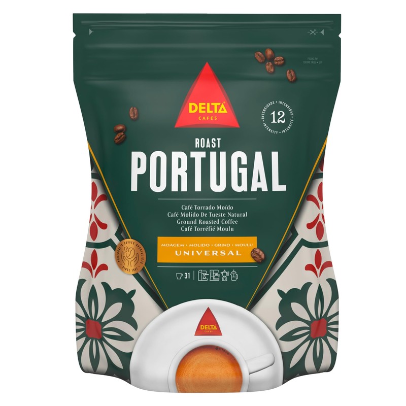 Delta Cafés Portugal Ground Coffee, Smooth and Delicious Medium Roast
