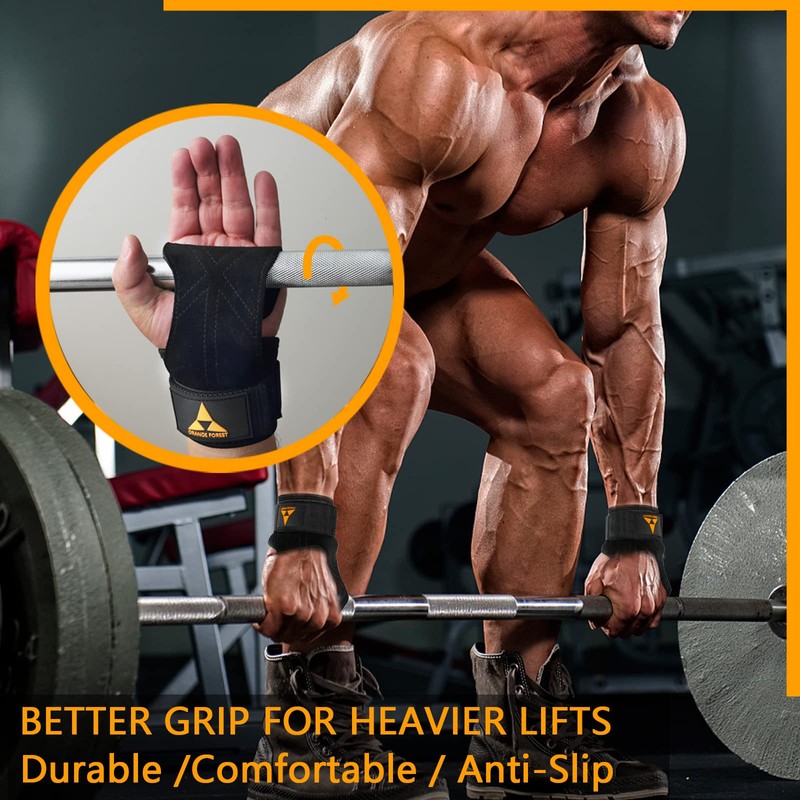 Weight Lifting Wrist Strap with Durable Double Layer Leather, Adjustable