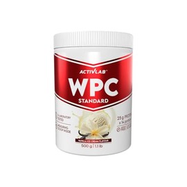 Activlab WPC Standard 500 g - Whey Protein Concentrate - 25 g Protein per Serving - No Added Sugar - Vanilla Ice Cream Flavour