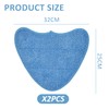 KVBUCC 2 Pieces Blue Steam Mop Pads, Mop Replacement Pads,
