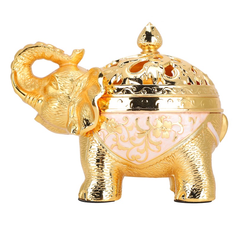 Elephant Shaped Incense Burner Aromatherapy Ornament for Living Room Entryway