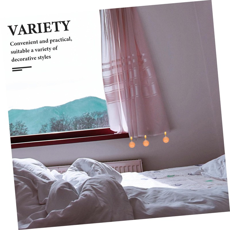 Abaodam 4pcs Heavy Duty Curtain Pendants with Metal Clips Secure
