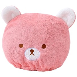 Kids Quick Dry Hair Wrap Towel Hat Cute Bear Hair Daying Wrap Cap Ultra Absorbent Hair Dry Turban Wrap Head Towel Hat Elastic Bath Shower Washing Hair Spa Towel Wrap Cap For Boys Girls Long Short Hair