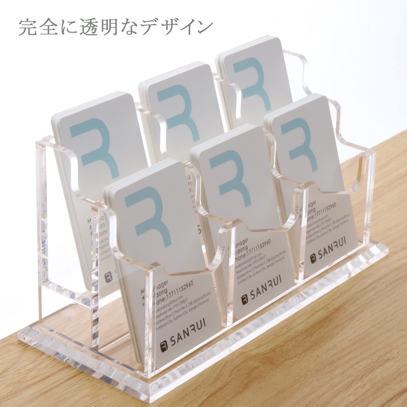 SANRUI Acrylic Business Card Stand Business Card Holder Card Case