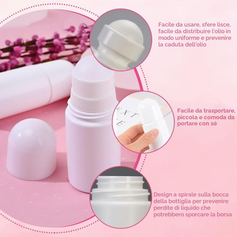 DTYGUIXE 4 Pz Bottiglie a Rullo in Plastica Bottiglie Vuote