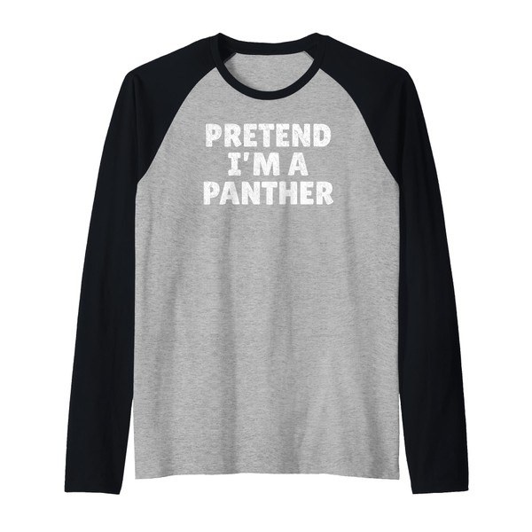 Easy Lazy Halloween Costume, Pretend I'm A Panther Raglan Baseball