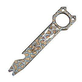 Twosun Titanium Pry Bar EDC Pry Tool Bottle Opener Outdoor Multifunctional Prybar With Pocket Clip (Flame Ti)