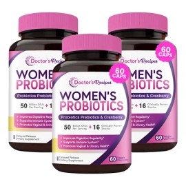 3pc Probióticos Mujer Urinario Intestinal Vaginal 60 Caps