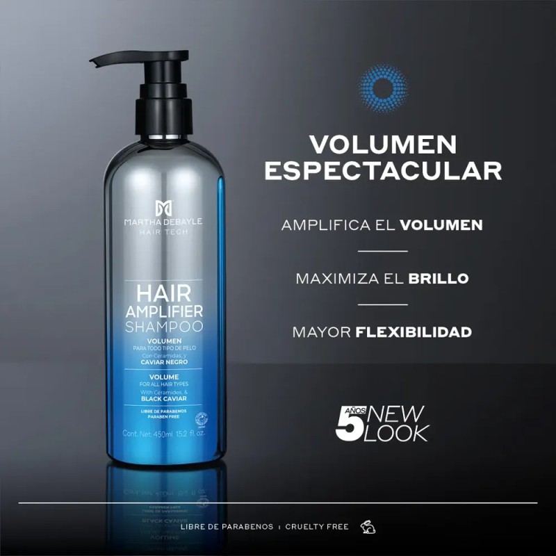 MARTHA DEBYALE HAIR TECH Hair Amplifier Shampoo. Volumen, con extracto