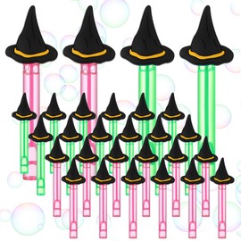 Civaner 24 Pcs Witch Bubbles Party Favors Pink and Green Witch Hat Mini Bubble Wands Bulk for Gifts, Prizes, Goodie Bag Stuffers, Outdoor Indoor Activities, Birthday Supplies