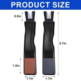 Shupakul 2 Pcs Ceramic Ice Skate Sharpeners-Ice Skate Blade Sharpeners Double Sided with Sharpening Stone-Portable Ice Skate Blade Sharpening Tool for Hockey Skates
