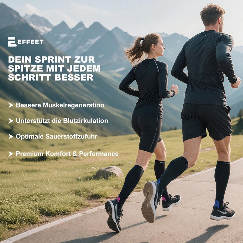 Effeet 2 Pairs of Compression Socks for Men and Women,