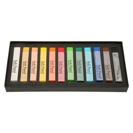 Soft Pastels Chalk 12 Colors Long Lasting Artist Chalk Pastel Sticks for Office School Art Drawing Painting Supplies
