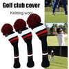 3 or 4 Pack Pom Golf Head Covers for Woods