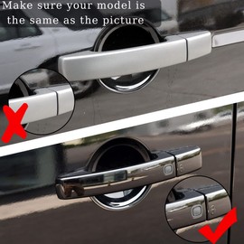 Gloss Black Door Handle Cover Trim for Land Rover Range Rover Sport 2010-2013 / Discovery 4 LR4 2009-2016 with 4 Smart Keyhole