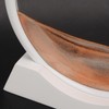 Moving Sand Art Round White Frame 3D High Transparent Glass