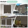 SunnyRoyal 6'W X 6'H Patio Roller Shades Foldable Sun Shade