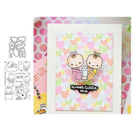 Sweet Baby - Juego de sellos y troqueles de silicona para hacer tarjetas, manualidades, álbum de fotos decorativo