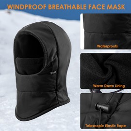 REDESS Winter Windproof Hat, Children Waterproof Balaclava, Ski Mask with Warm Fleece Face Cover for 0-36 Months Girl&Boy