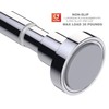 BRIOFOX Shower Curtain Rod 43-73 Inches, Rustproof and Non-Slip Spring