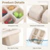 12 Pcs Snack Boxes with Lid, Stackable Wheat Straw Bento
