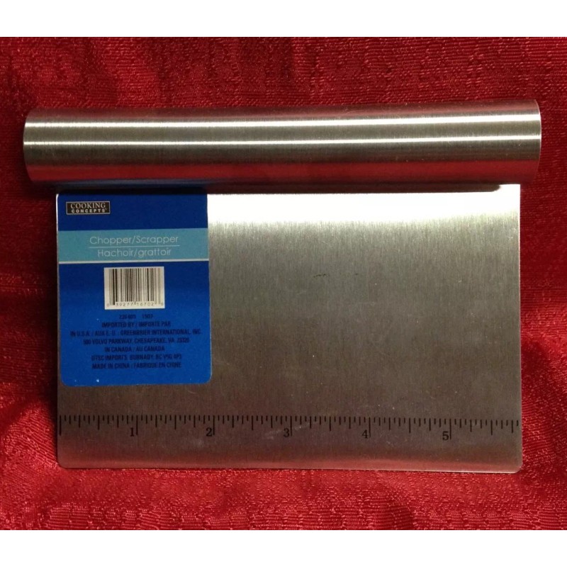 Cooking Concepts Metal Chopper Scraper Dough Cutter Separator Kitchen Gadget