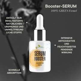 Booster-Serum MY SKINCARE - 100% natürliche und umweltfreundliche Kosmetik - mit Hyaluronsäure und Vitamin C. Aufhellend, Anti-Flecken, Regenerierend. 30 ml
