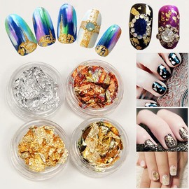 Mesiyun Nail Art Gold and Silver Foil 12pot
