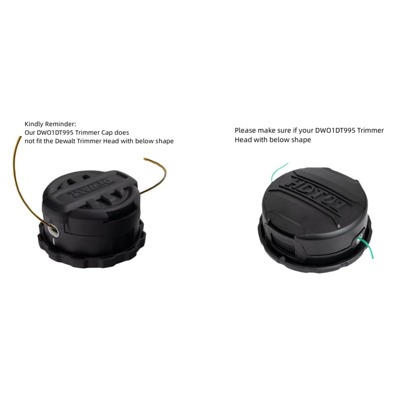 DWO1DT995 Replacement Trimmer Head Cap+Spring+Base Compatible with Dewalt DCST920 DCST922