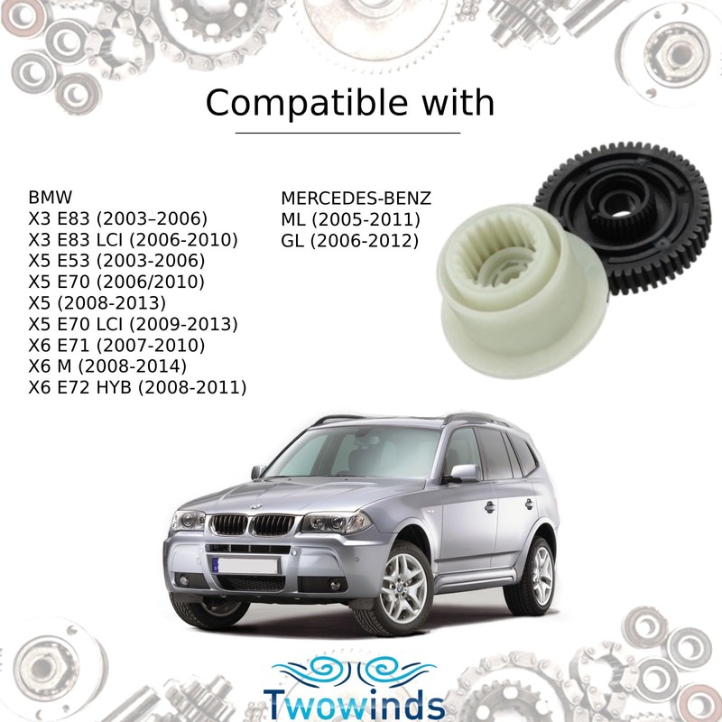 Twowinds Gear Box Transfer Case Actuator Motor Repair Set 27107566296