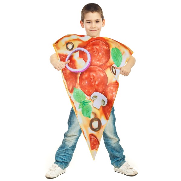 Funnlot Pizza Costume Kids Pizza Costume Toddler Pizza Costume Unisex Child Boy Halloween Costume Pizza Slice Costume Kids Food Costume for Halloween Party Cosplay