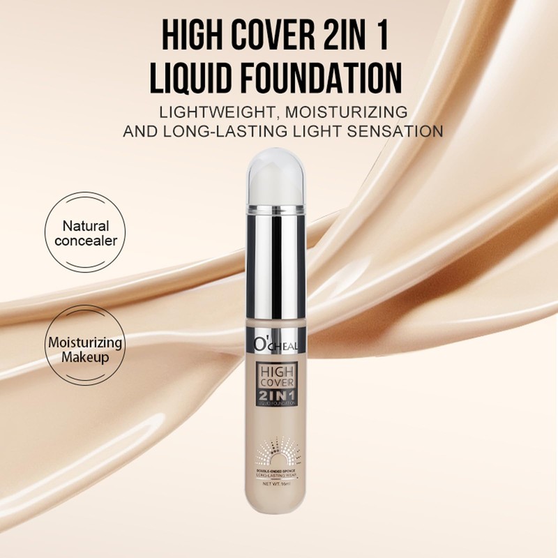 O'CHEAL High Cover Double Ended Sponge Liquid Foundation Contour Stick