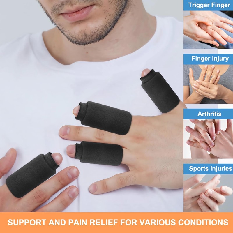 Finger Ice Pack - 4pcs Reusable Cryotherapy Freeze Sleeve for