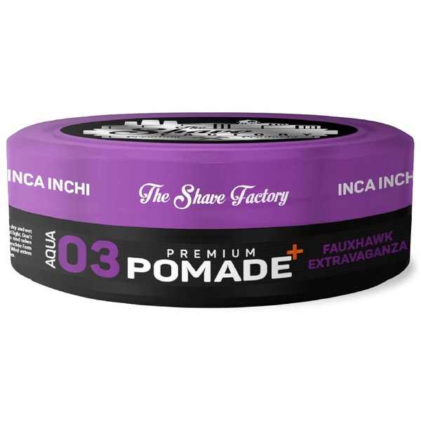 the shave factory Premium Pomade 150ml 03 Fauxhawk Extravaganza with Inca Inchi Extra Hold & Shine