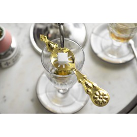 La Fleur Gold-Plated Absinthe plus 10 Sugar Cubes (5 packets) by Bonnecaze Absinthe & Home