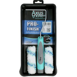 Axus Decor Paint Tray and Roller Set - 4" Paint Roller Sleeves (2 Pcs), with Paint Roller Tray & Frame - Mini Roller Sleeves for Smooth or Semi Smooth Walls & Ceilings, for Professional