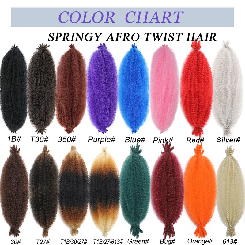 12 pulgadas de cabello afro elástico con 8 paquetes de