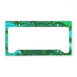 CafePress Bright Wild Green License Plate Holder Aluminum License Plate Frame, License Tag Holder