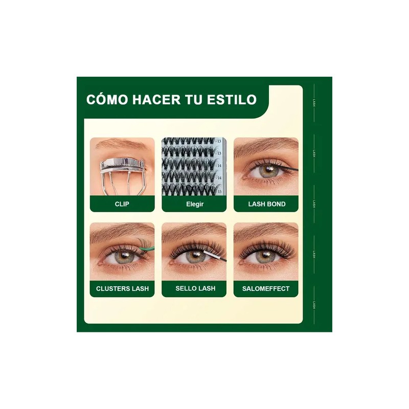 Extensiones De Pestañas 8-16mm 280pcs Naturales Mixtas Jst®