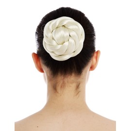 WIG ME UP - HYD-0046-613 Hairpiece Bun Hair Bun Chignon Intricately Braided Light Blonde Platinum Blonde