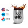 Skiing Silver Edition Wine Tumbler 12oz - I'm on the